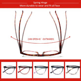 Reading Glasses 5 Pairs Fashion Ladies Readers Spring Hinge with Pattern Print Eyeglasses